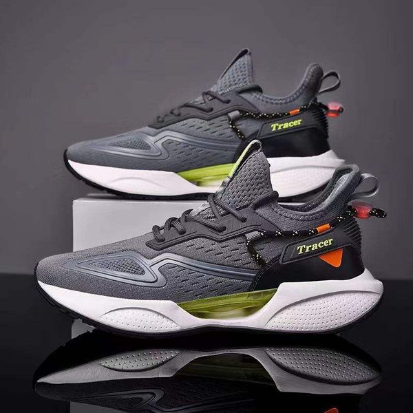 Hongyan Men's Shoes Popcorn New Running Shoes Breathable Mesh Surface Sports Casual Shoes