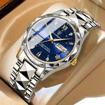 POEDAGAR 615 Brand New Waterproof Gold Mens Watches Fashion Casual Reloj Luxury Watch Date Week Stainless Steel Quartz Men Watch