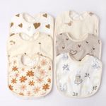 Baby Bibs Pure Cotton Velvet Boys and Girls Baby Bibs Waterproof Autumn and Winter Thickened Newborn Bibs