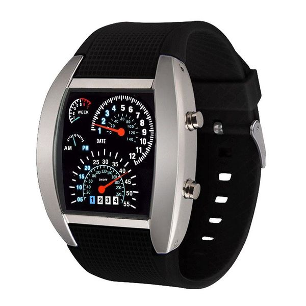 2024 New LED Digital Watches Women Stainless Steel Watch Men Sport Silicone Square Wrist Unisex Electronic Watch